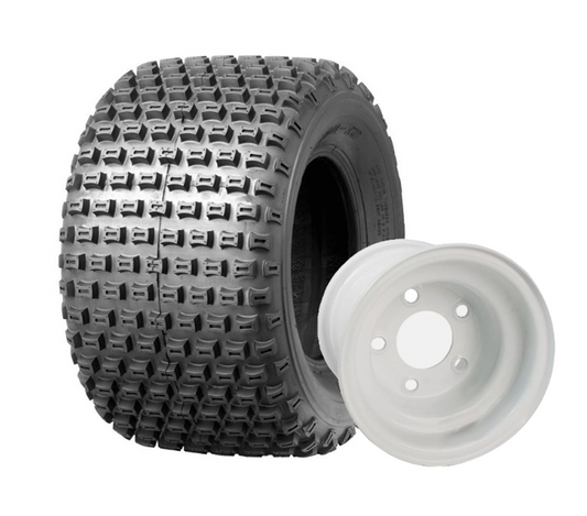 ATV SPORT Knobby Tire on 5 bolt white Rim