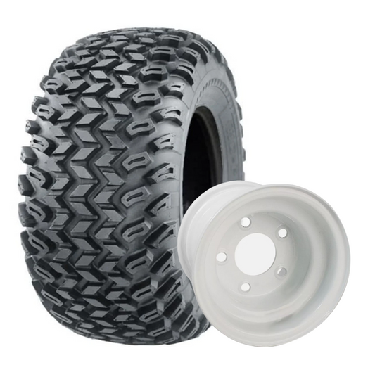 ATV SPORT Multi-Surface Tire on 5 bolt white Rim 