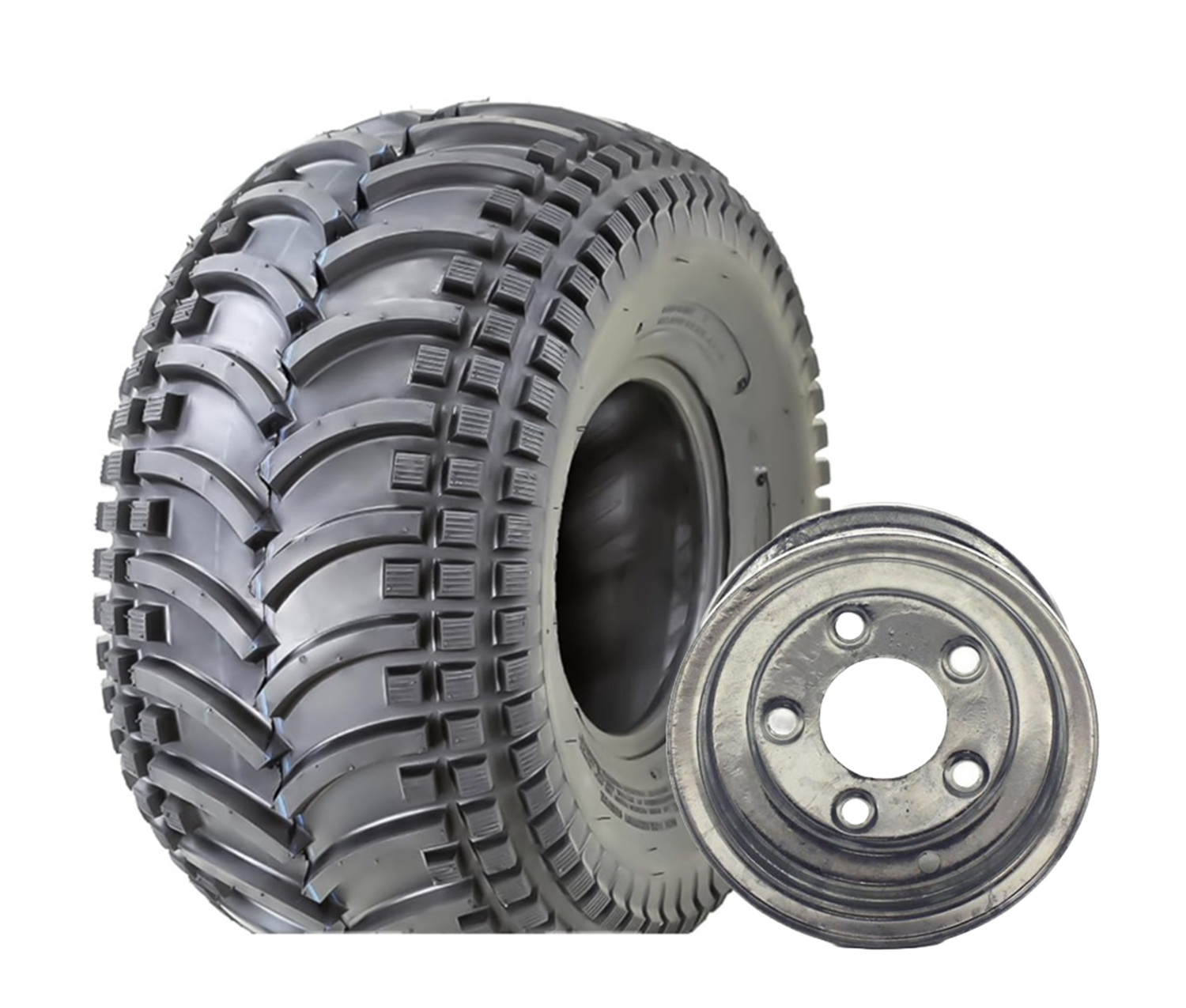 ATV SPORT Vee Lug  Tire on 5 bolt galvanized Rim