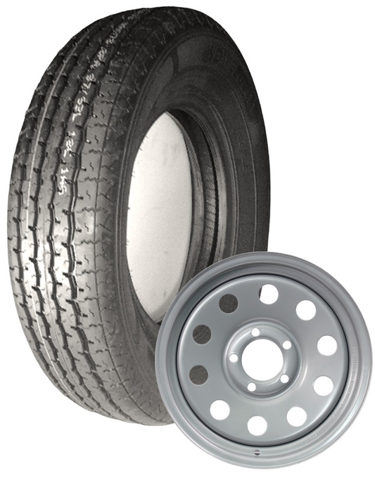TIRE & WHEEL PACKAGE, ST225/75 - R15, LOAD RANGE E, SILVER MOD 5 BOLT RIM